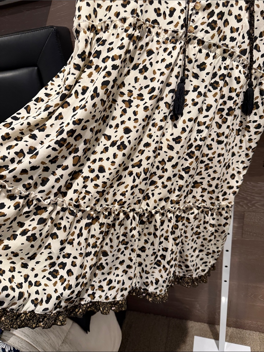 Umgee Leopard-Print Tiered Dress - Picture 7 of 11